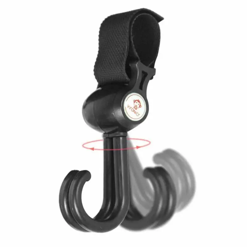 

Крючок-органайзер для детской коляски, 360 крючков для троллера, крючки для подвешивания сумок, многофункциональные удобные зажимы для детской коляски для подгузников