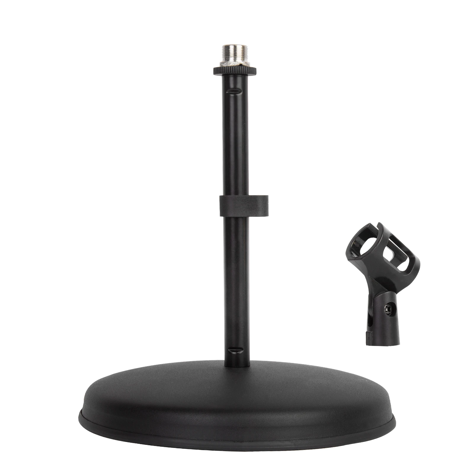 Фото MS030 Yinyu Pro Mic Stand, прочная стальная настольная подставка с противоскользящим основанием, резьба 5/8 дюйма для Blue Yeti, подходит для подкастов, игр и стриминга. №2