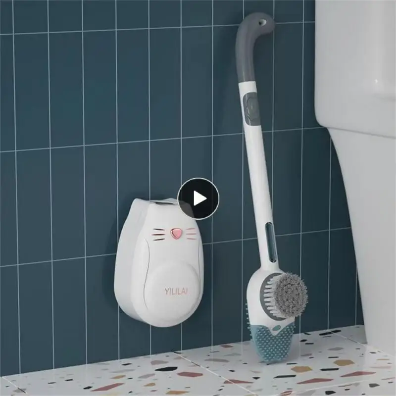 

Light Luxury Sanitary Brush Wall Hanging Soft Hair Bathroom Cleaning Brush Home Cleaning Tools Toilet Cleaning Brush Set