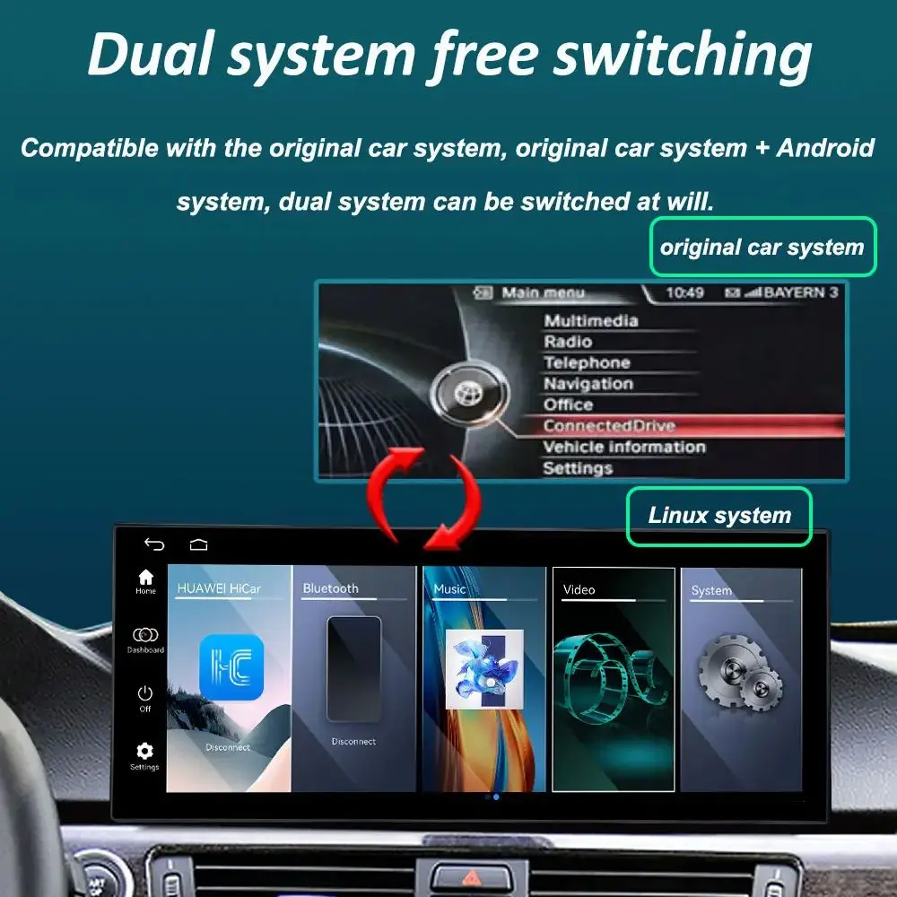 Фото 12.3'' мультимедийный GPS-плеер для BMW 5 серии F10 F11 2018-2019 с Linux-системой EVO, ультратонким QLED-экраном и Bluetooth-модулем №3