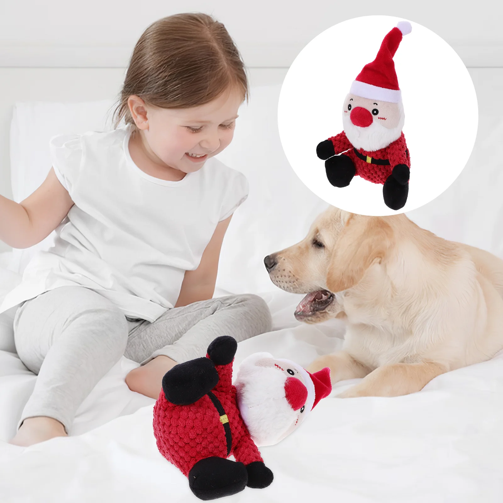 

Pet Dog Chew Toy Puppy Training Toy Dog Teething Christmas Cartoon Dog Chewing Toy