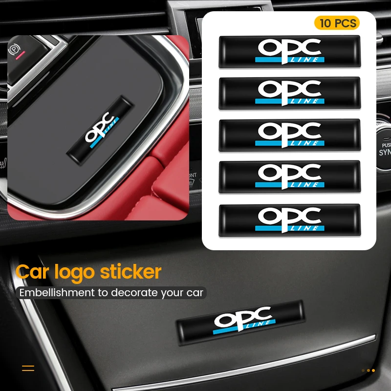 

Car Epoxy Resin Interior Sticker Car Logo Emblem ABS Decal Decoration For Opel Opc Opcline Astra H J Zafira Corsa K G Vectra B C