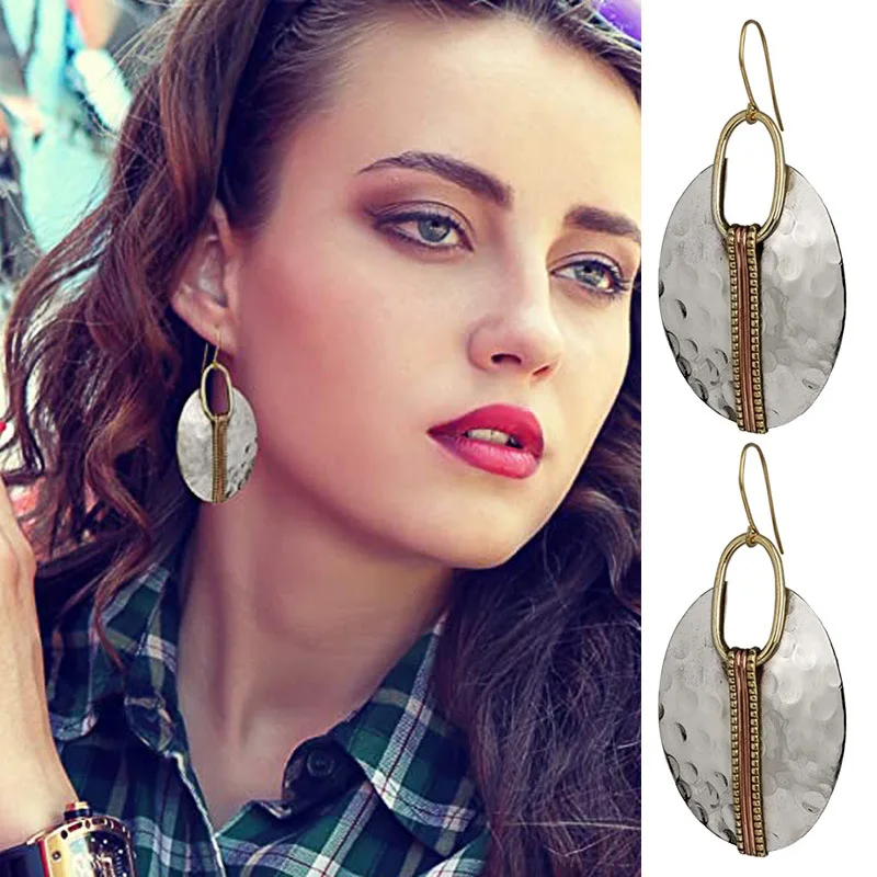 

Vintage Style 3 Colors Women's Drop Earrings Unique Party Metal Accessories Handcrafted Punk Jewelry