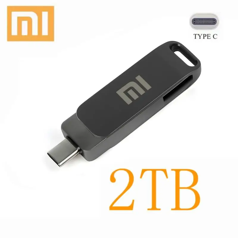 

Usb-флеш-накопитель XIAOMI 2 ТБ U Disk, портативный Usb-накопитель с интерфейсом Usb Type-C объемом 1 ТБ, для компьютера