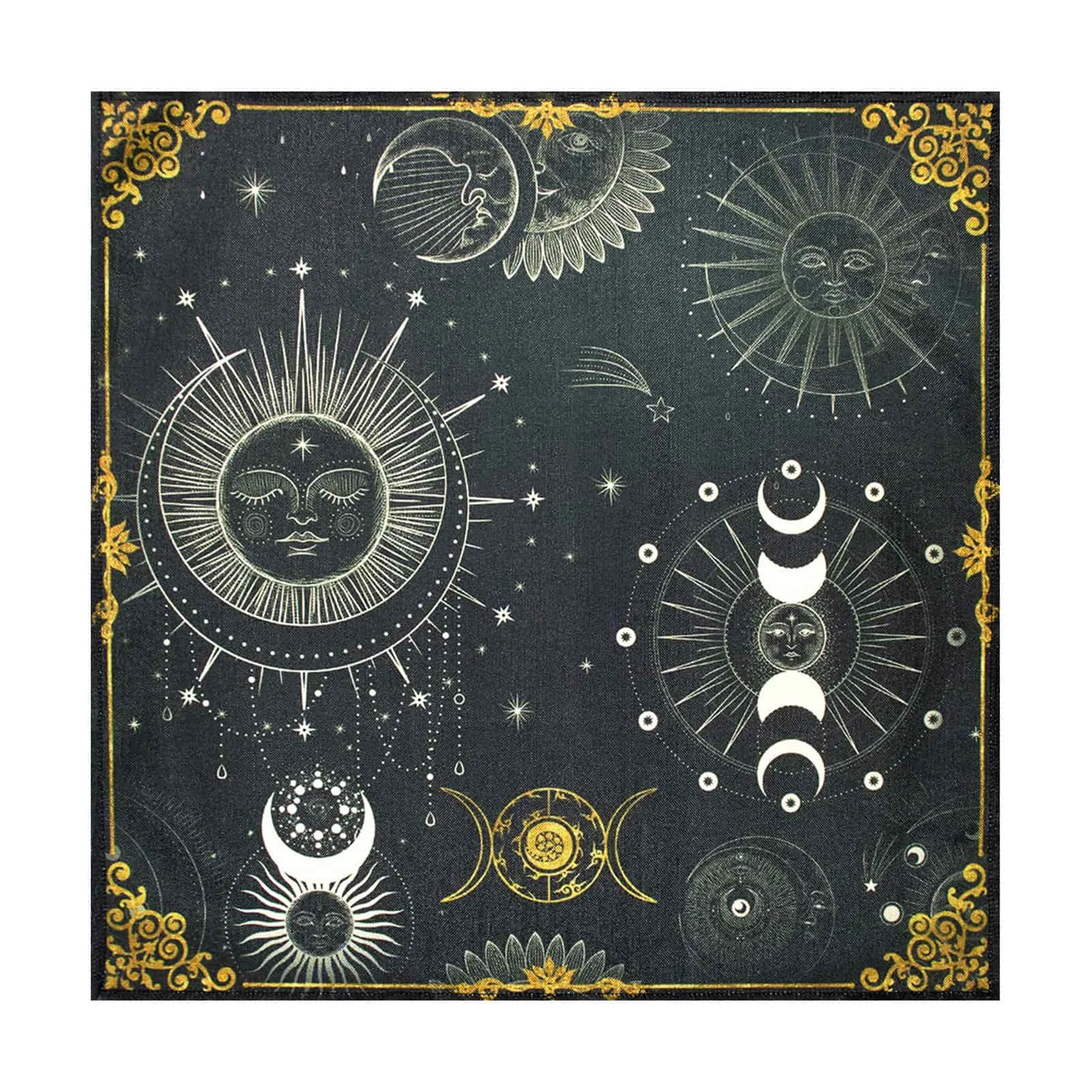 

Altar Tarot Card Cloth Tarot Cloth Moon Phases Astrology Witch Stuff Tarot Divination Cards Table Cloth Tapestry For Tarot Card