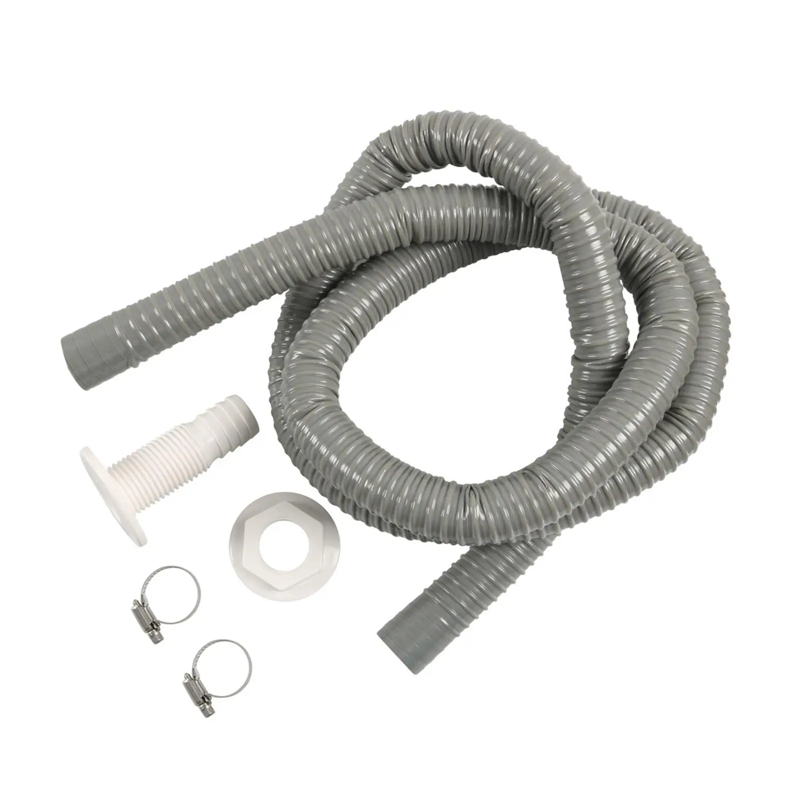 

1-1/8 inch Marine Bilge Pump Kit Includes 6 ft. Hose, 2 Hose Clamps, and thru Hull Fitting for Boats 1-1/8 inch Plumbing Kit