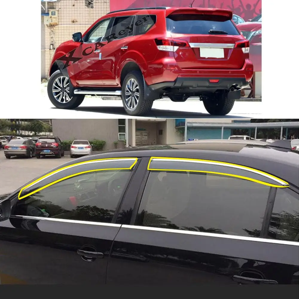 

Car Body Sticker Plastic Window Glass Wind Visor Rain/Sun Guard Vent Protector For NISSAN TERRA 2018-2021
