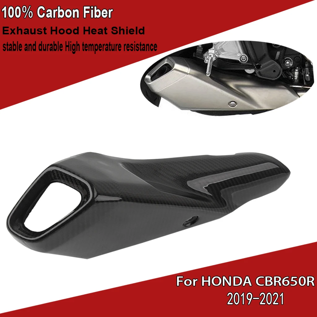 For Honda CBR 650R CBR650R 2019 2020 2021 Motorcycle Carbon Fiber  Exhaust Hood Heat Shield