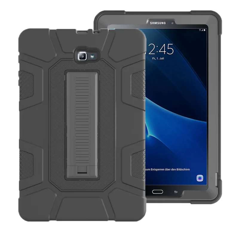 

Silicone Rubber Shockproof Armor Case For Samsung Galaxy Tab A6 10.1 Inch 2016 T580 T585 SM-T580 SM-T585C Tablet Case + GiftFilm