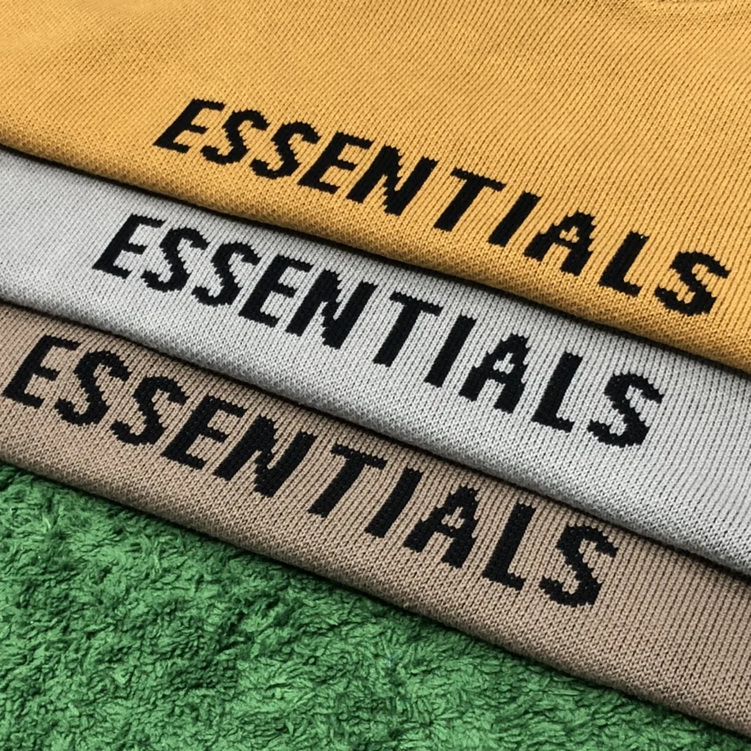 Best Quality 1:1 Essentials 7th Collection Knit Hoodies Men Women Streetwear Essentials Letter Knit Sweatshirt Thick Hoodies images - 6