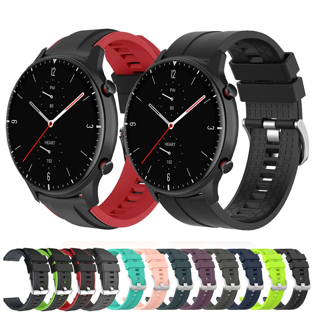 

Силиконовый сменный ремешок для смарт-часов Xiaomi Huami Amazfit GTR 2 eSIM, 22 мм, браслет для Amazfit GTR 2 2E/GTR 47 мм/Pace Stratos 3