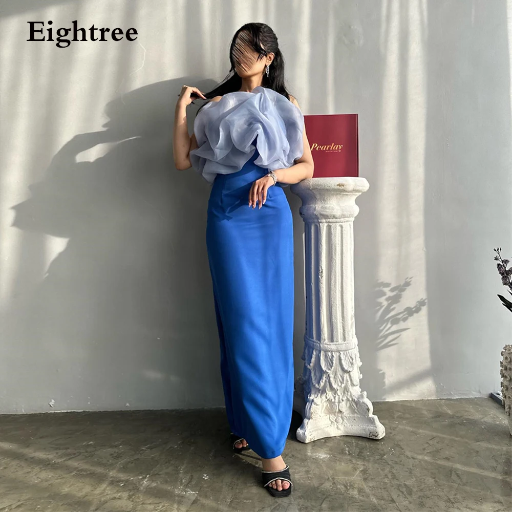 Женское вечернее платье с юбкой-годе без бретелек из органзы