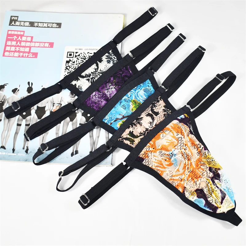 

Сексуальные боксеры для мужчин, эластичные однотонные стринги, трусики-танга для геев, удобные блестящие регулируемые трусики-танга, нижне...