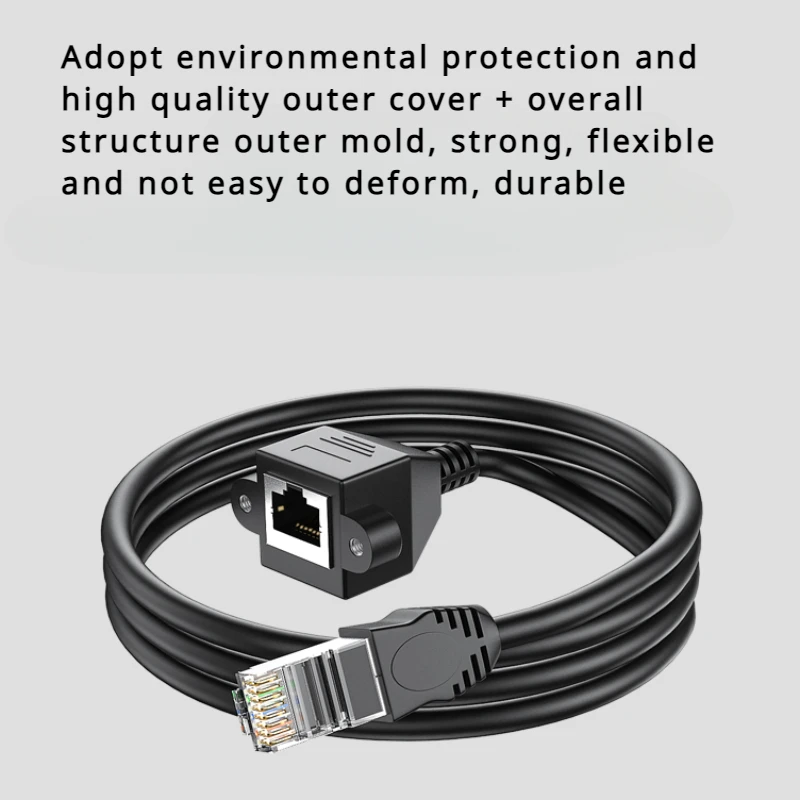 1/5 шт./партия 0 3 м/0 5 м/1 м/2 м/3 м/5 м RJ45 кабель штекер-гнездо с винтами для монтажа