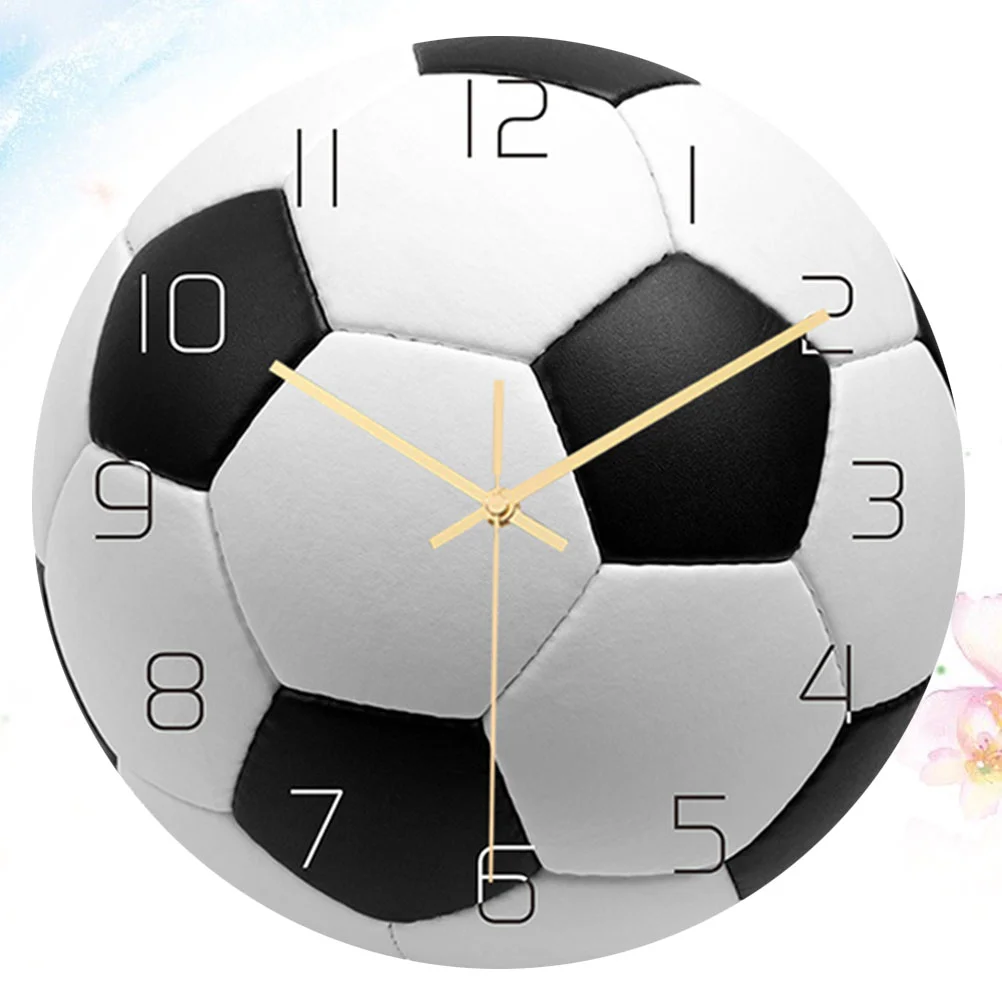 

Clock Wallmutehome Hanging Bedroom Clocks Living Room Decor Design Footable Movement Silent Basketball Soccer Tennis Gift