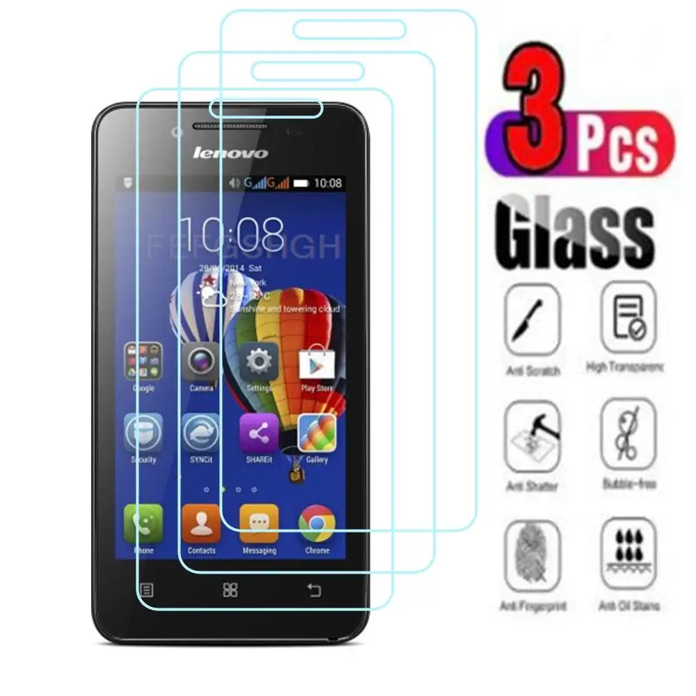 

3Pcs 9H Protective Tempered Glass For Lenovo A319 A319i 4" Screen Protector Protection Cover Film