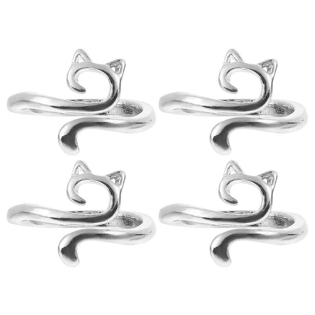 4 szt. Pierścionki na palce metalowe pierścionki biżuteria regulowany pierścionek ozdoby dla kobiet nastoletnie dziewczyny damski