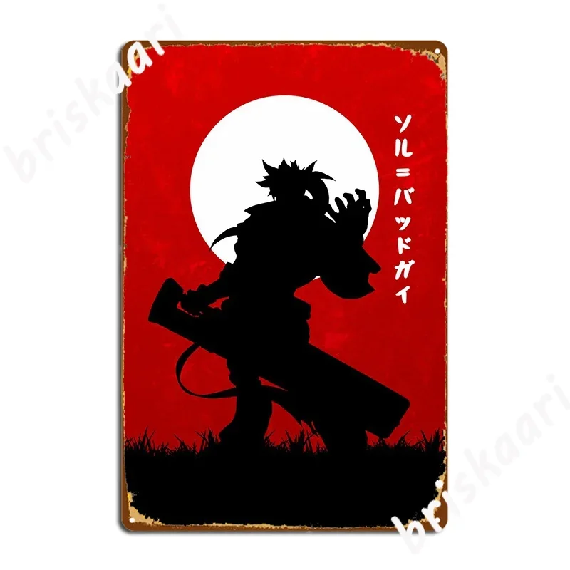 Фото Guilty Gear Sol Badguy металлический знак украшение для гаража дизайн вечеринки клубная вечеринка жестяная вывеска плакат №1