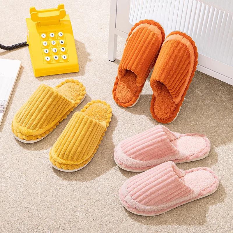 

Теплые хлопковые тапочки для мужчин и женщин на осень и зиму