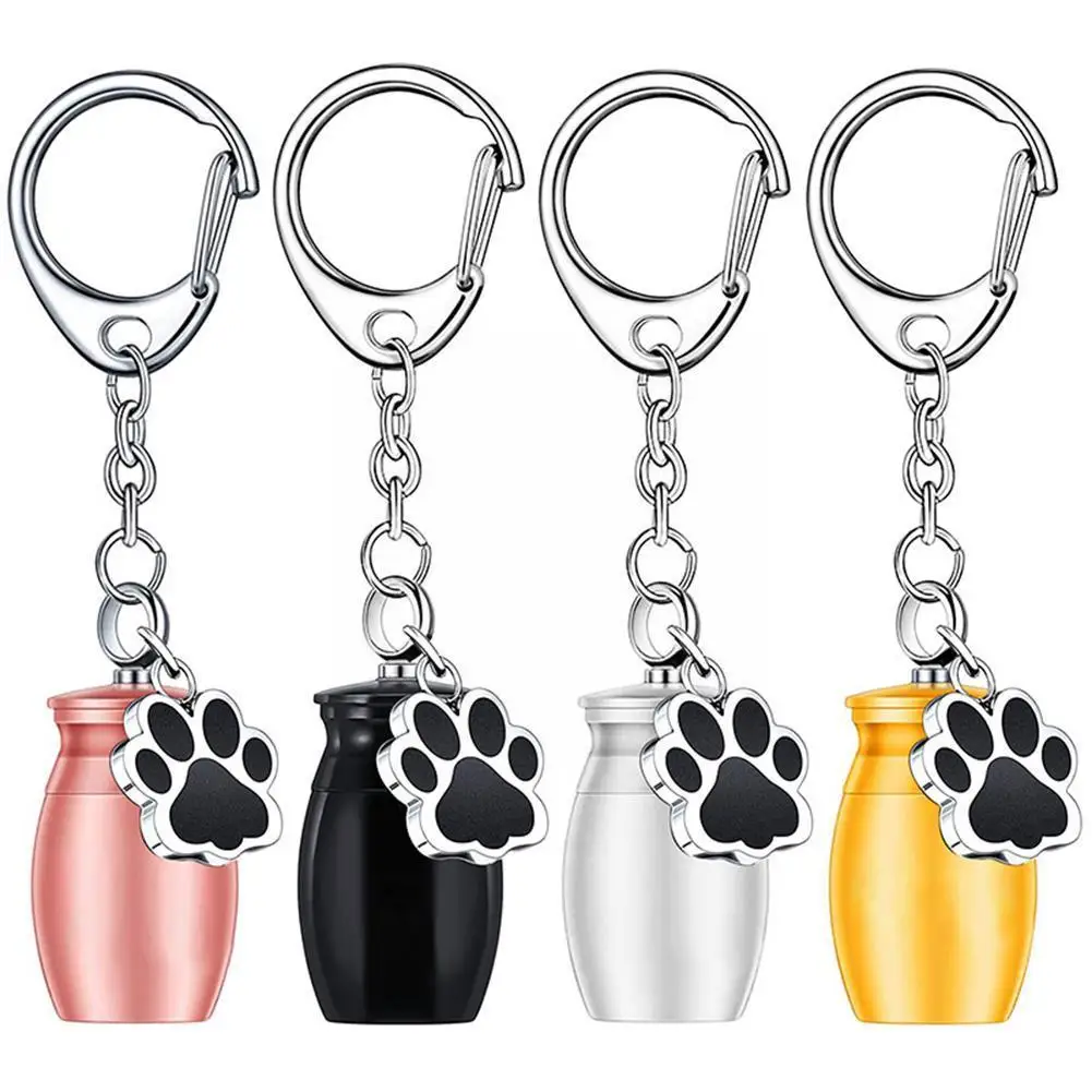 

Mini Pet Urn Stainless Steel Pet Dog Paw Memorial Urn Urn Mini Ashes Sealed Pet Cremation Ossuary Pendant Holder Ashes W3b8