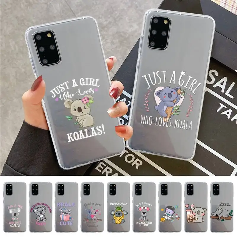 

YNDFCNB Cartoon Koala Phone Case For Samsung A 10 20 30 50s 70 51 52 71 4g 12 31 21 31 S 20 21 plus Ultra