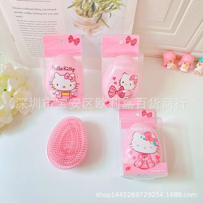 

Kawaii Sanrioed Anime series HelloKitty cute fashion Cartoon girl heart airbag massage comb portable comb Toy small gift