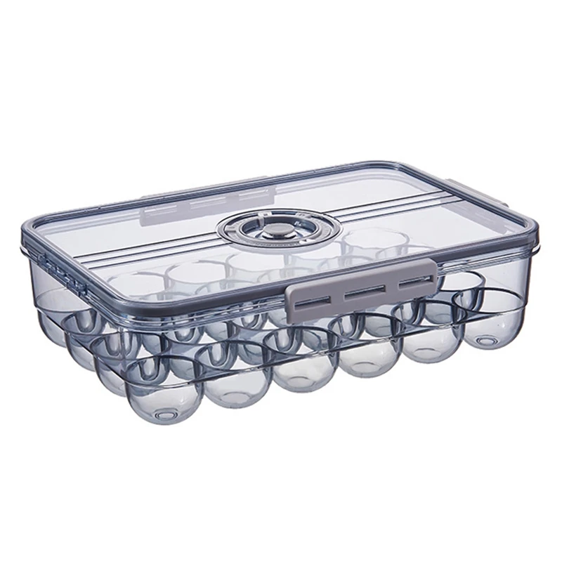 

Food Storage Container PET Seal For Kitchen Fridge High-Capacity Fresh Eggs Vegetable Fruit Storage Box