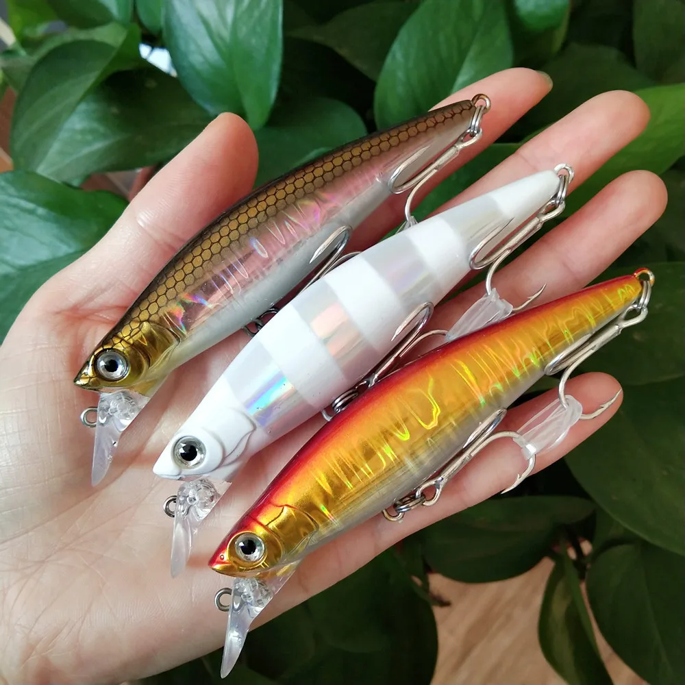 

Swolfy 3pcs 90mm 30g Sea Heavy Sinking Fishing Saltwater Wobbler Big Jerkbaits Minnow Swimbait Carp Tuna for Fishing