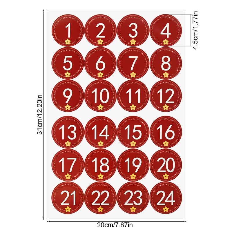 

Рождественские наклейки для адвент-календаря ZQCXLD