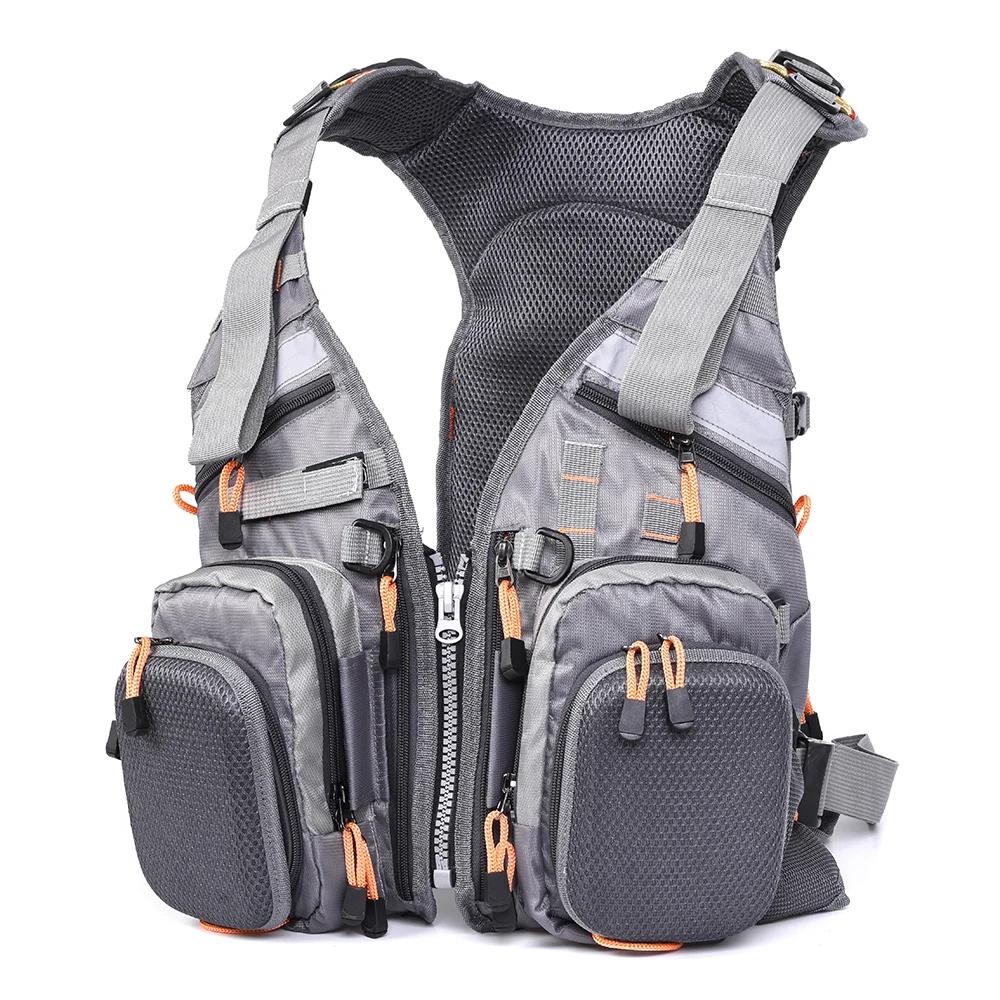 FX Mesh Fly Fishing Vest Multifunction Breathable Backpack Fishing Vest Fast Drying Lure Reel Fishing Gear Vests