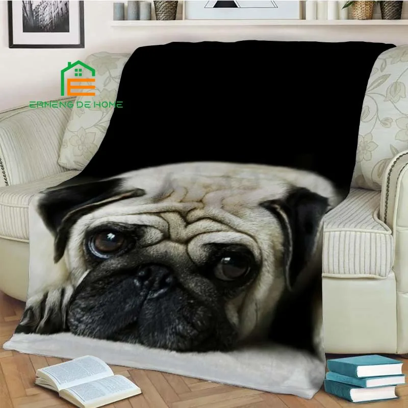 

Animal Dog Soft Throw Blanket Bedding Flannel Living Room/Bedroom Warm Blanket for Kids, Adults, Elderly 5 Sizes