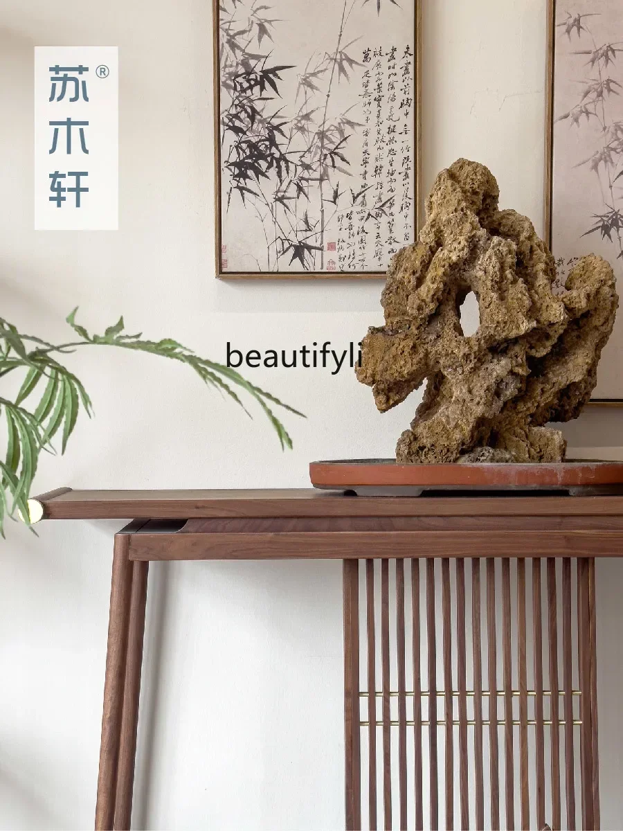 Новый Полосатый стеллаж в китайском стиле шкаф для крыльца из массива дерева