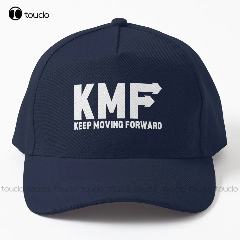 

Kmf - Keep Moving Forward - Motivational Advice And Quote - Black And White Baseball Cap Summer Hats For Men Street Skateboard