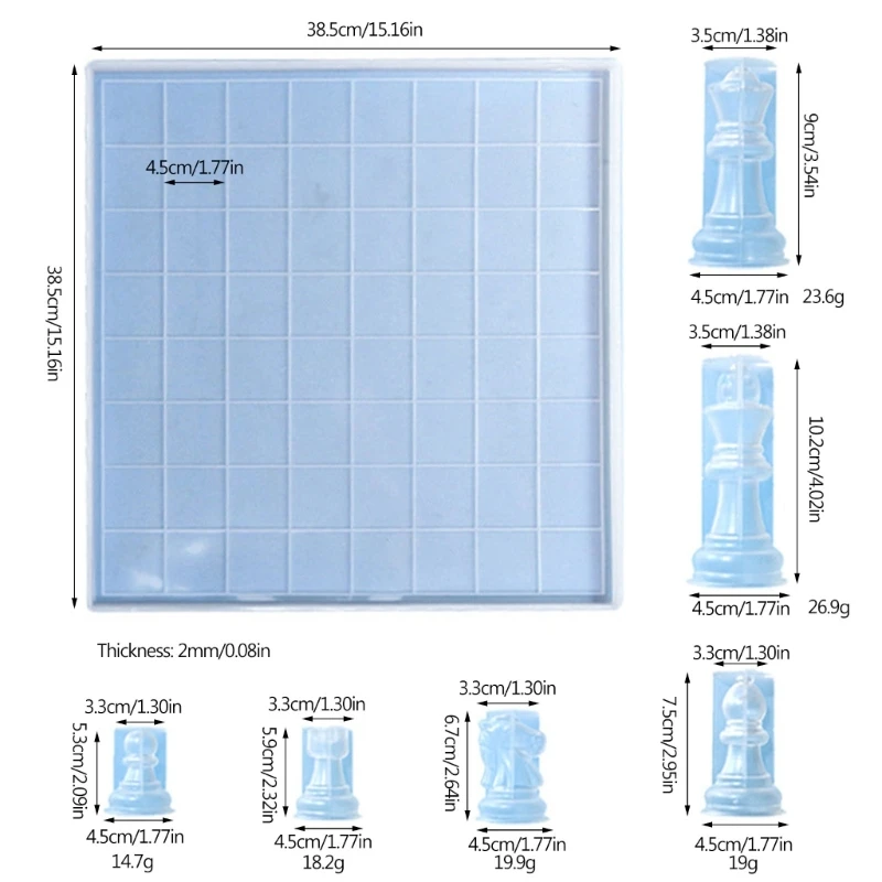 Набор шахматных форм для литья эпоксидной смолы формы настольных игр украшения