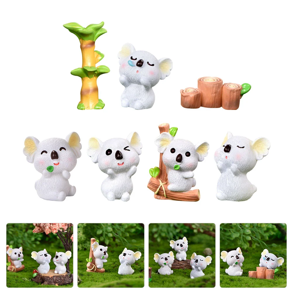 

Декор для вечеринки в саду Koala, украшение на день рождения, миниатюрные животные, мини-поставки, статуя из смолы, фигурный ландшафт, персонаж...