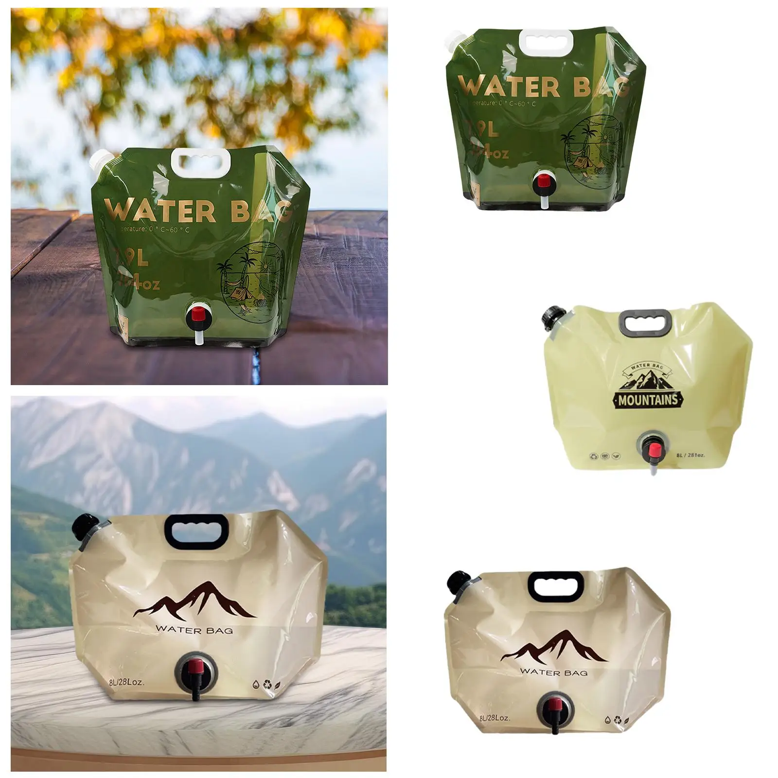 Складная сумка для хранения воды кувшин со съемным краном питья