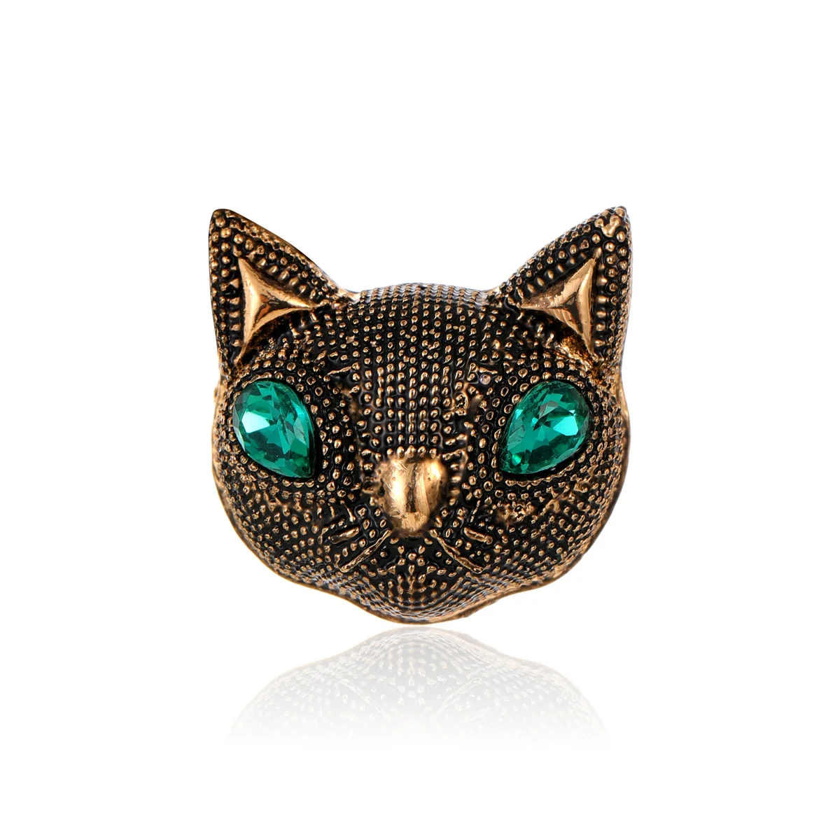 

1PC zinc alloy women brooch kitten leopard head design pin gift