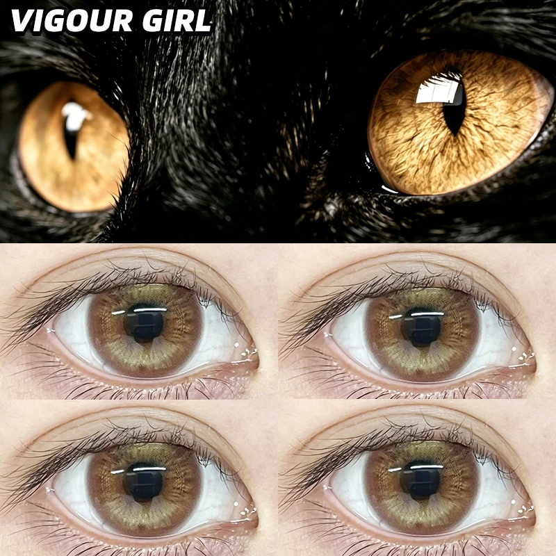 Фото Цветные линзы MIMI PARK, 2 шт., серия Viguor Girl, уникальный дизайн для девочек, для макияжа, фотосъемки, аниме, милые мультяшные, для улучшения внешнего вида глаз №1