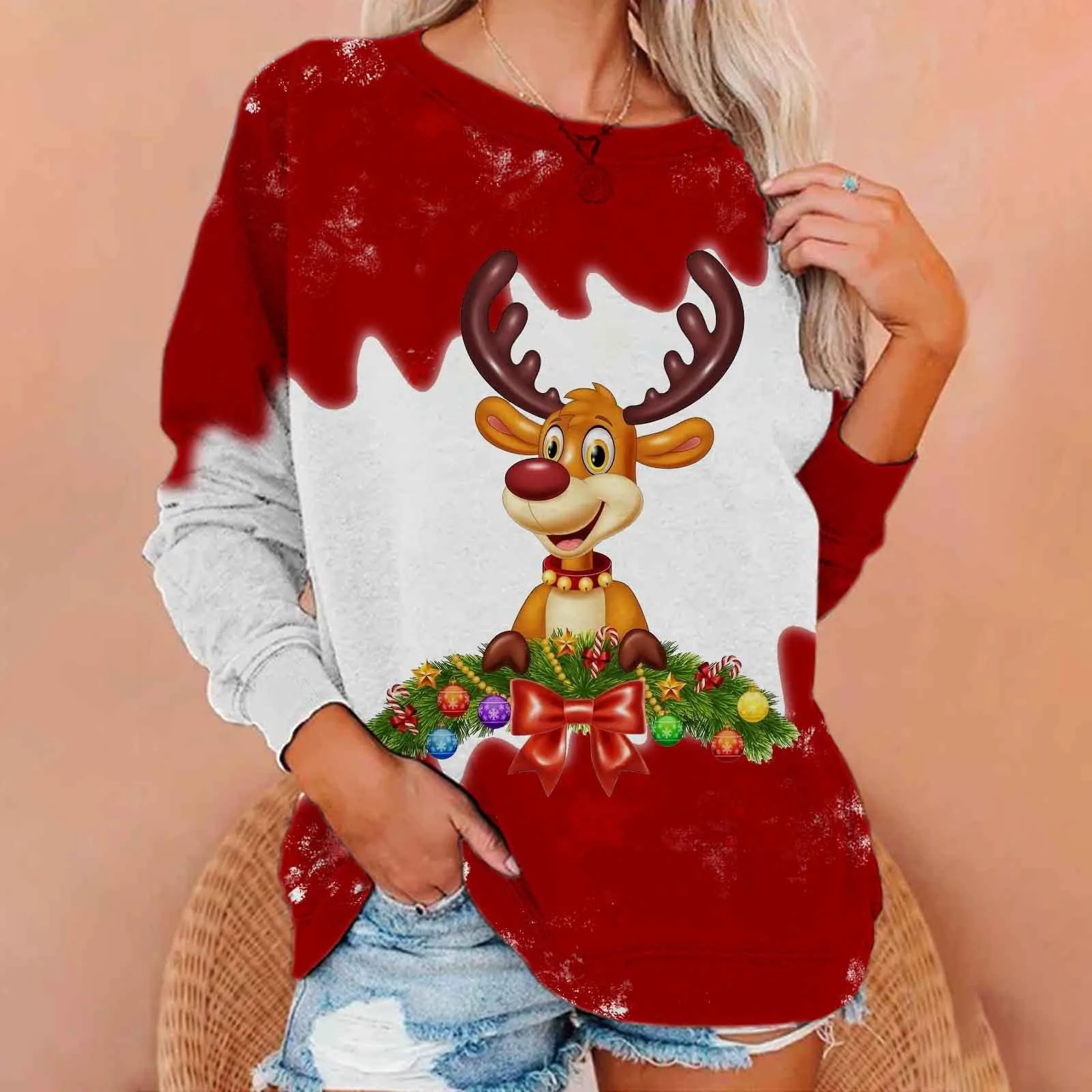 

Женская флисовая спортивная одежда с длинным рукавом и круглым вырезом