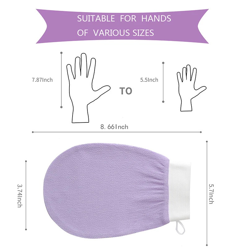 Отшелушивающие перчатки для Хаммам вискоза 100% 1 шт. | Банные щетки губки и скребки