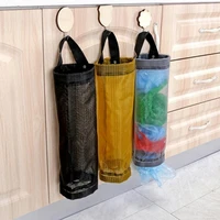 home grocery bag holder wall mount plastic bag holder dispenser hanging storage trash garbage bag kitchen garbage organizer