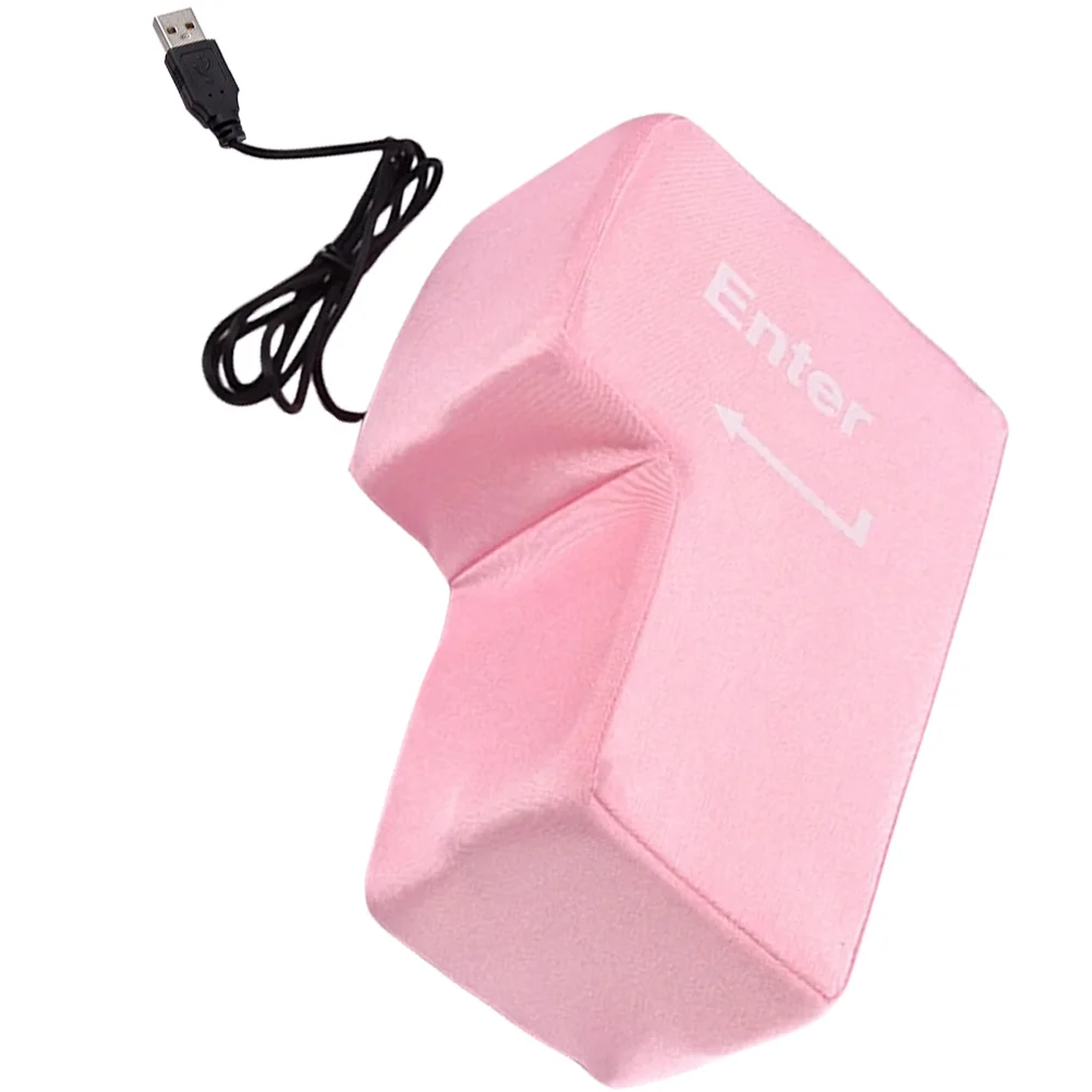 

Big Enter Key Desk Toy Giant Laptop Table Pillows Button Computer Desktop Napping Back Pad USB