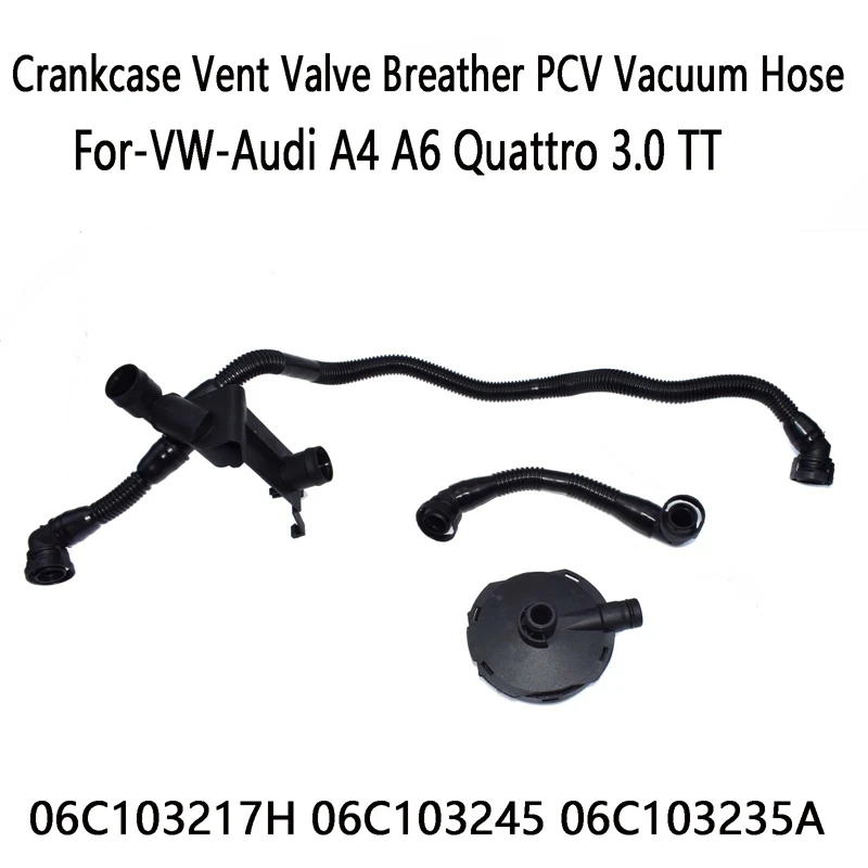 Válvula de ventilación del cárter, respirador PCV, manguera de vacío 06C103217H 06C103245 06C103235A para-A4 A6 Quattro 3,0 TT