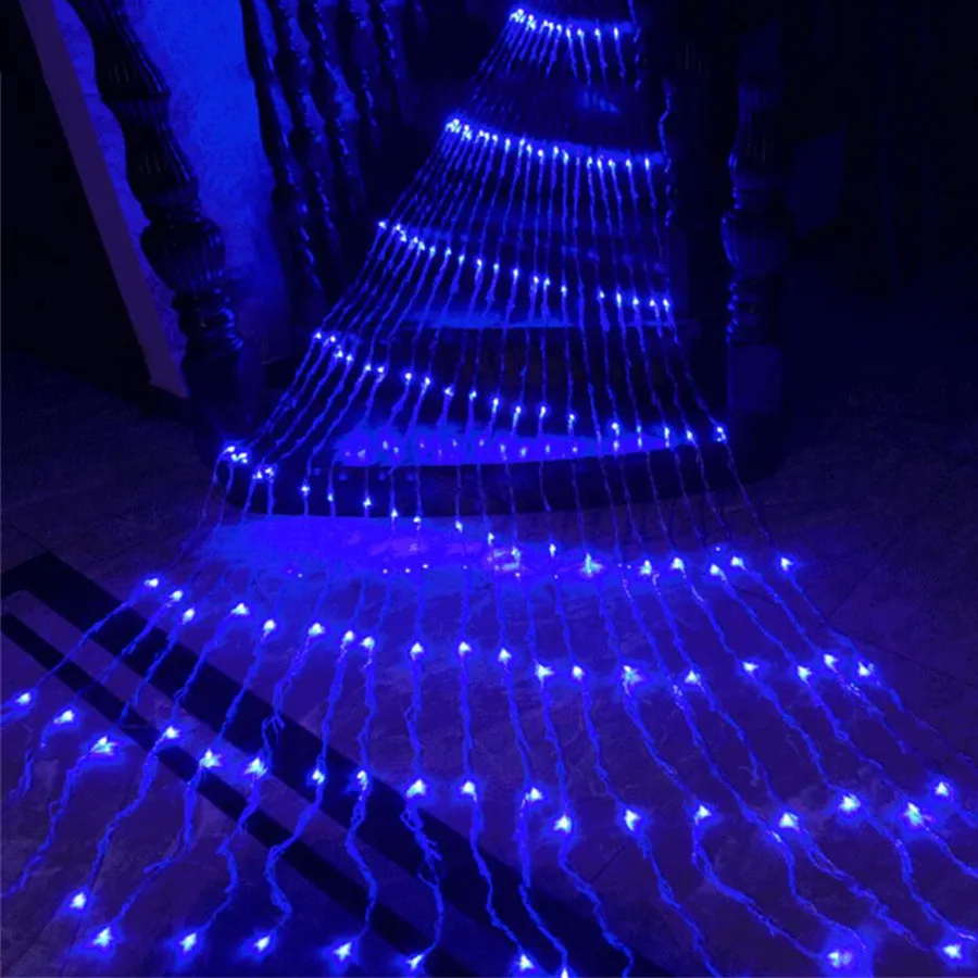 

LED Waterfall Curtain Fairy String Light 3x2M/3x3M/6x3M Christmas Icicle Light For Home Wedding Party Background Garden Decor