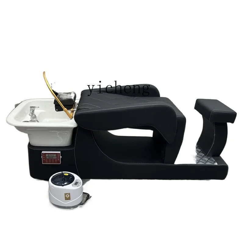 

YY Hairdressing Half Lying Flushing Bed Retro Fashion Shop Hair Salon Salon Bed Conjoined Bed