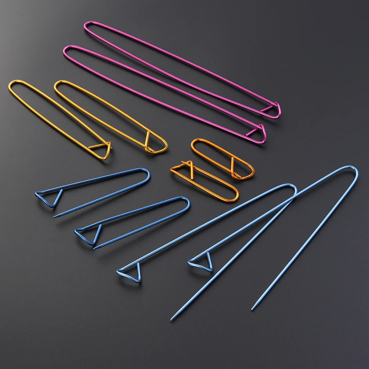 

Knitting Holder Yarn Holderscrochet Safetystitch Needle Pin Accessories Markers Cable Knit Locking Notions Aluminum Weaving