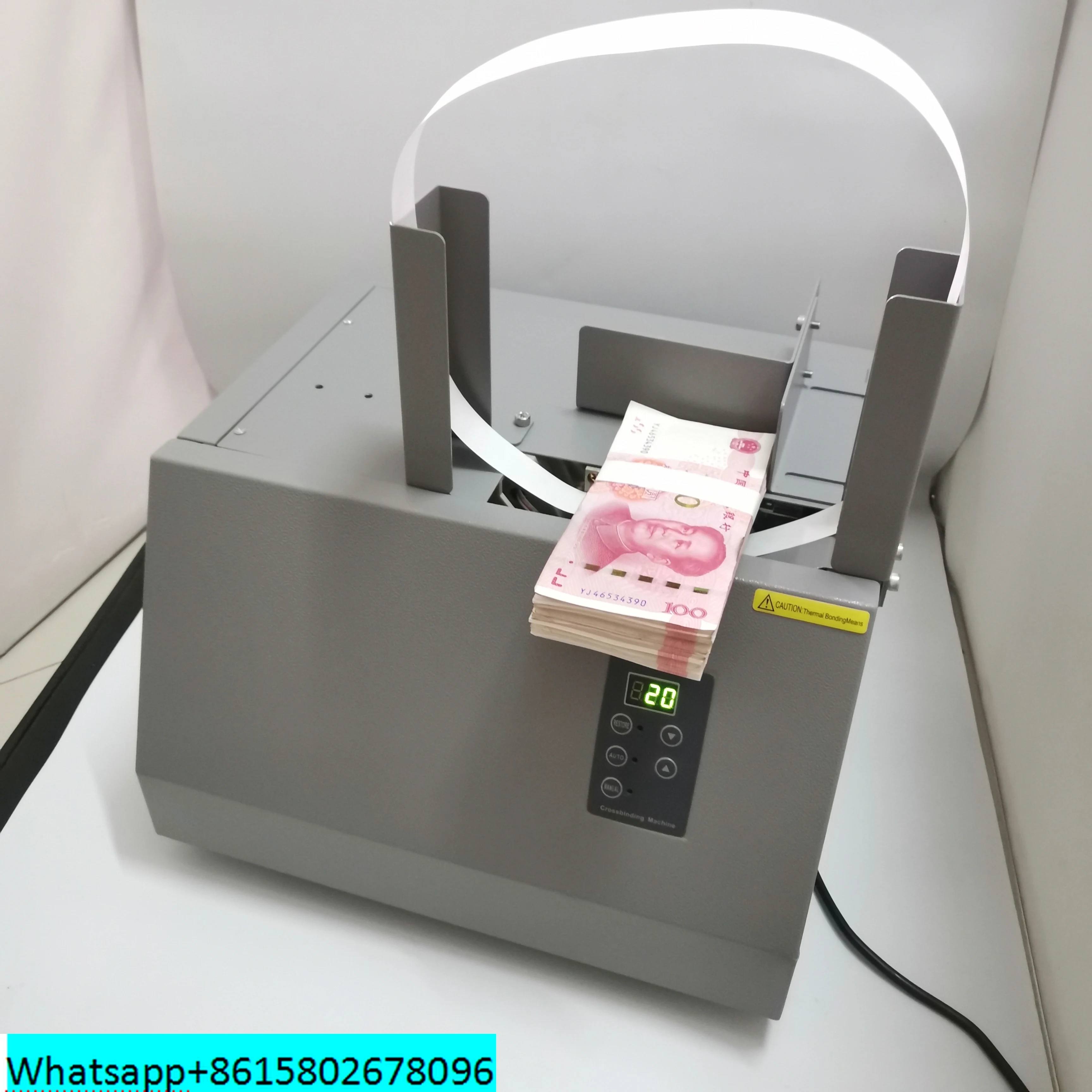 

Automatic Banknote Invoice Bill Banding Machine Paper Tape Money Strapping 220V / 110V
