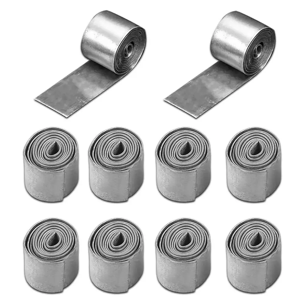

10 Rolls lea-d Sheet Multi-size Soft lea-d Sheet Strip Sinkers Weights Fishing Tackle Accessories Supplies
