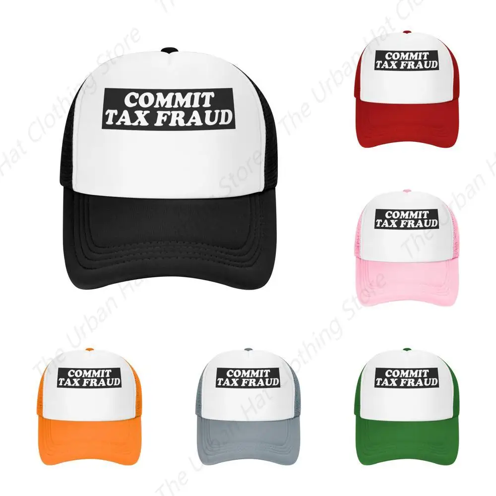 Бейсбольная кепка Commit Tax Fraud для мужчин и женщин регулируемая сетчатая шляпа