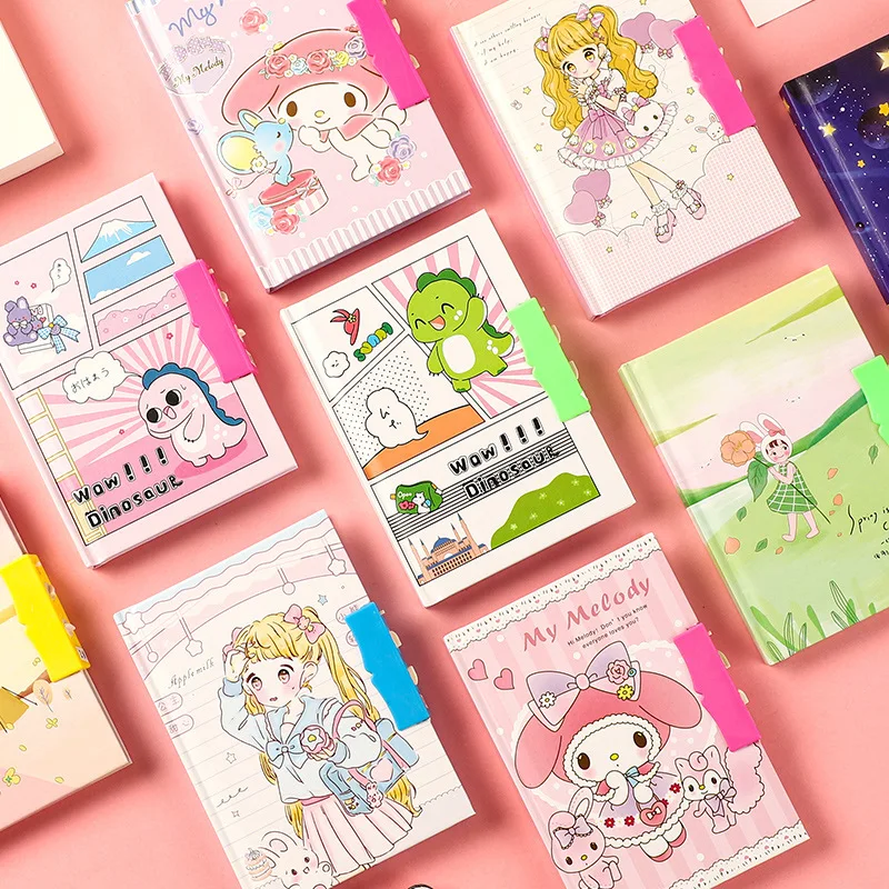 

Блокнот с заблокированным замком для дневника, креативный милый блокнот с замком, Канцтовары, цветной мультяшный детский дневник с паролем